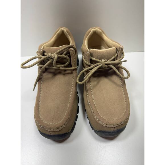 Men’s Boho Chukka Boots Sz 9 Leather Suede Beige Lace Up Casual Comfort main image 7